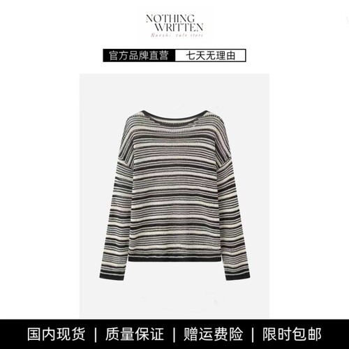 【现货】NOTHING WRITTEN新款时尚百搭宽松休闲慵懒风长袖针织衫