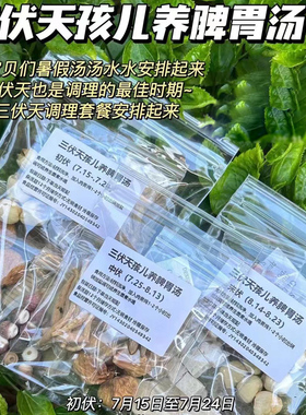 三伏天儿童养脾胃汤初伏中伏末伏清热消积食祛湿增强抵抗力长高