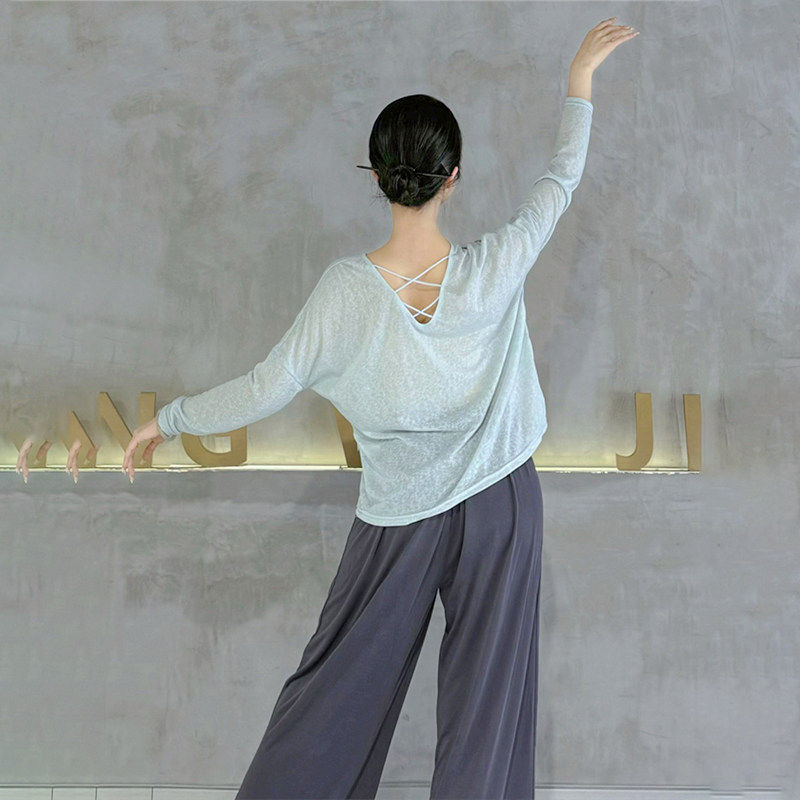 现代舞罩衫2026新款成人舞蹈练功服上衣宽松飘逸中国古典舞演出服