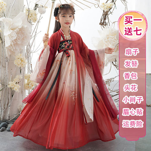 新款女童汉服齐胸襦裙春