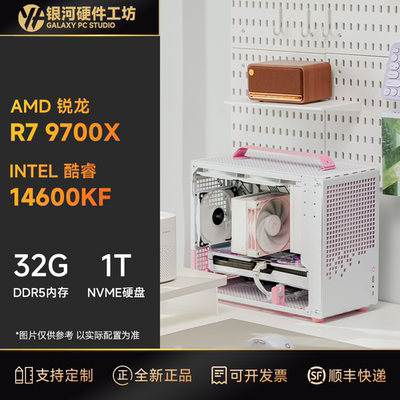 Z20粉白14600KF/9700X/9800X3D无显卡手提宿舍游戏迷你电脑主机