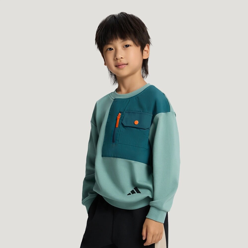 滔搏adidas阿迪达斯小童LK KN SWEAT运动休闲套头衫卫衣KY5011
