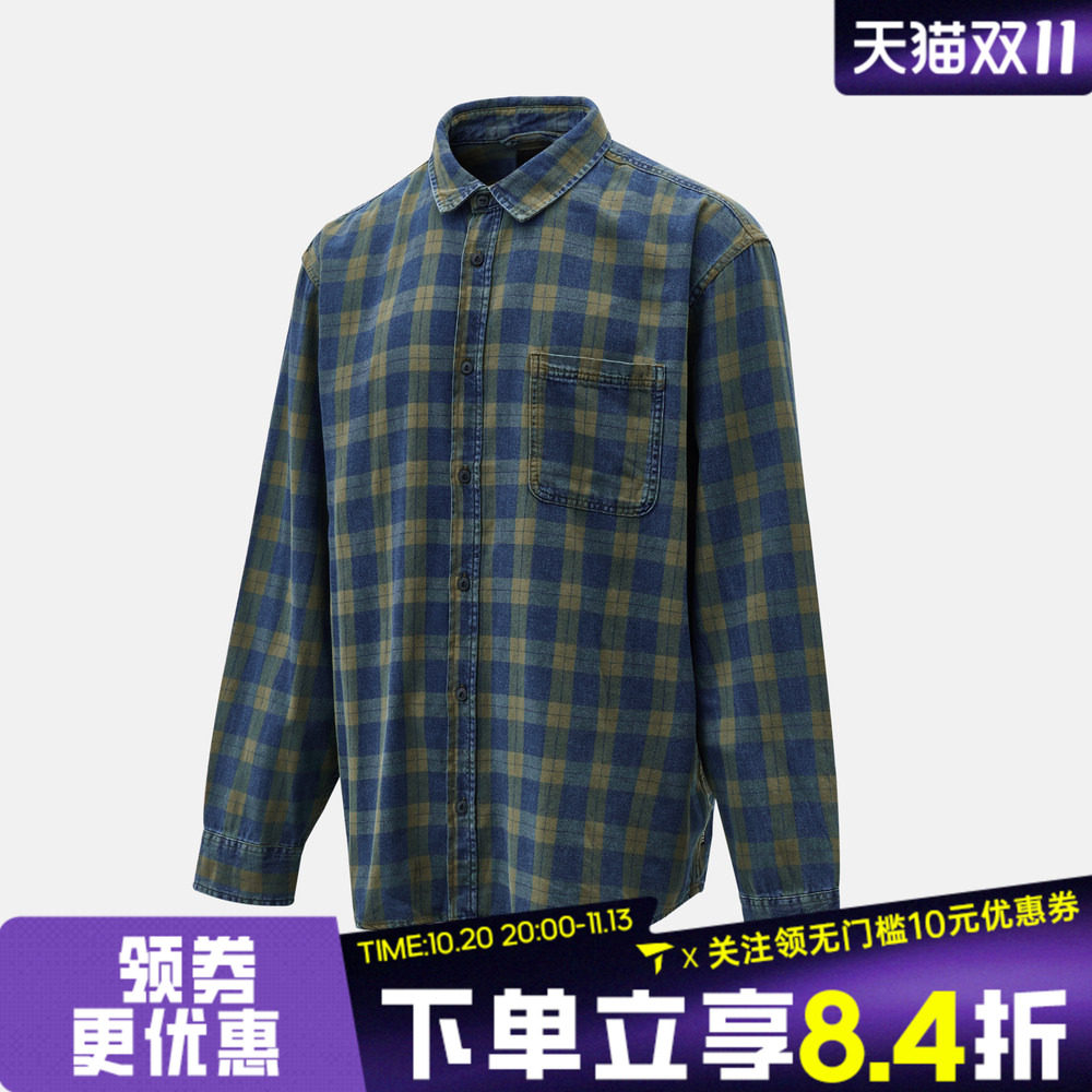 VANS范斯男子Lawson Vintage Indigo运动休闲长袖衬衫VN000U56GRK
