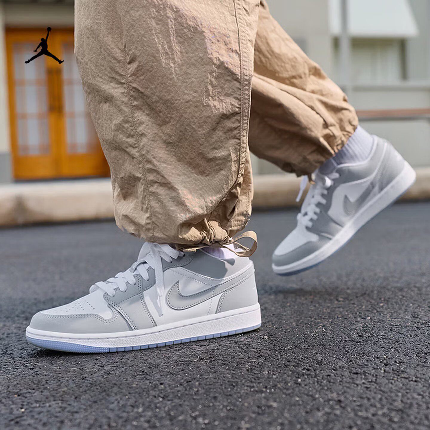 NIKE耐克乔丹aj1女鞋JORDAN1低帮小迪奥运动休闲篮球鞋DC0774-105