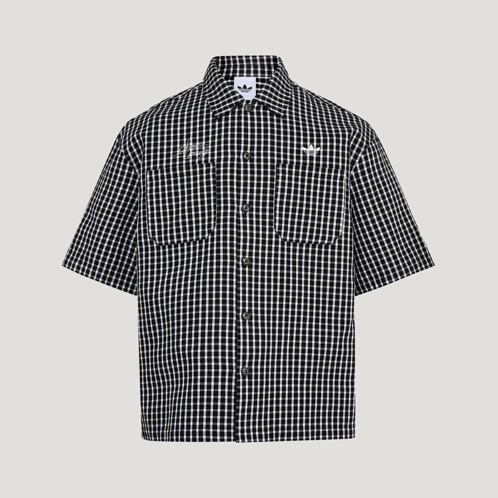 adidas阿迪达斯三叶草男子OG SHIRT运动休闲格子短袖衬衫LD3862