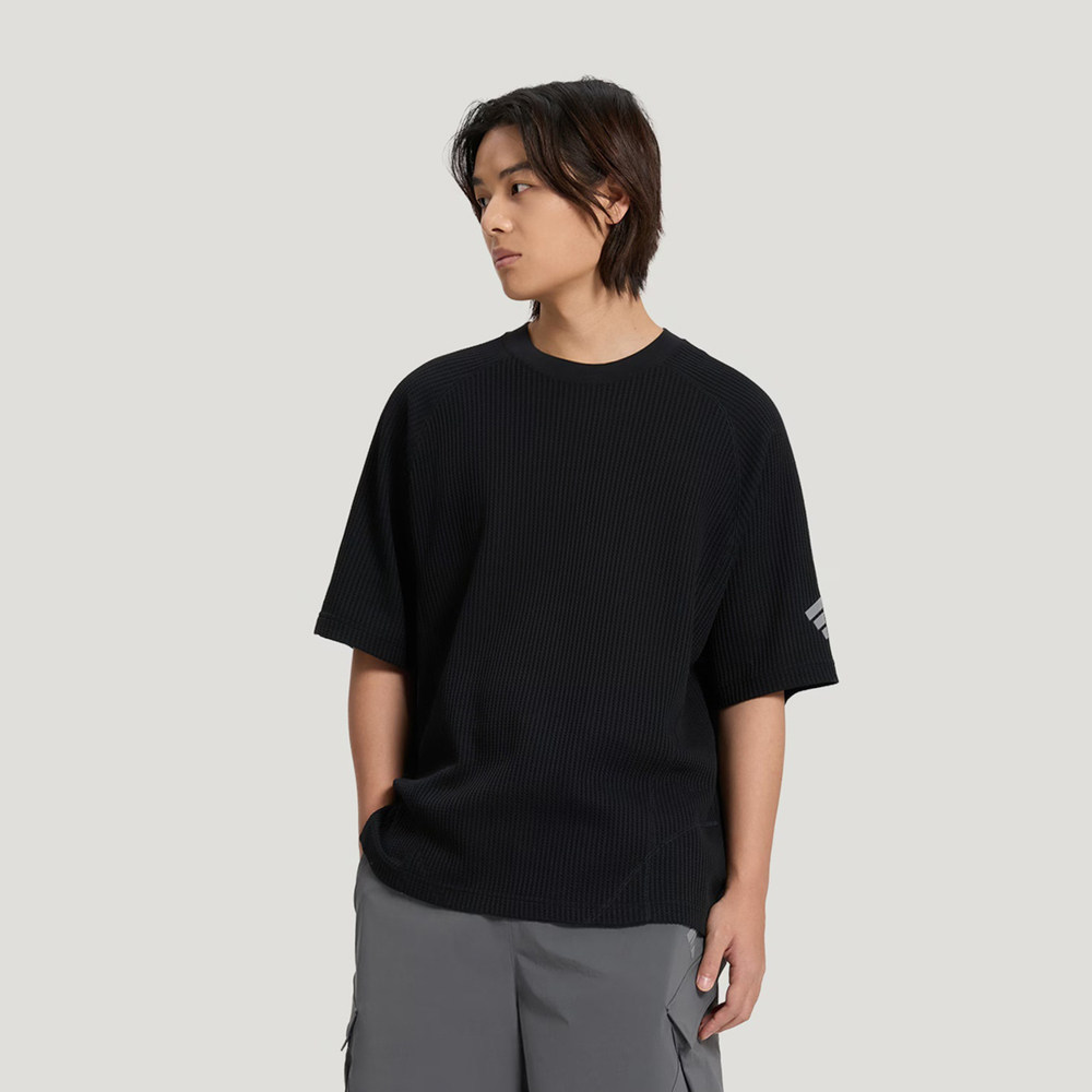 滔搏adidas阿迪达斯男子M WF TEE SS华夫格运动休闲短袖T恤KW0106