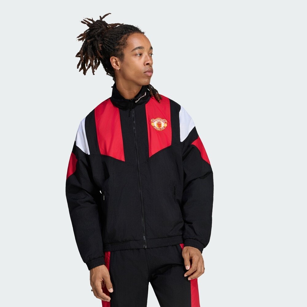 滔搏adidas阿迪达斯男子MUFC EQT TT运动休闲夹克外套KH4827