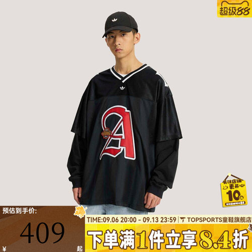 滔搏adidas阿迪达斯三叶草男子OG M 2IN1 运动休闲长袖T恤KS5328