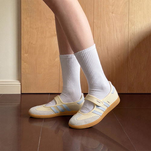 adidas阿迪达斯三叶草男女SAMBA玛丽珍芭蕾风运动休闲鞋KH7834