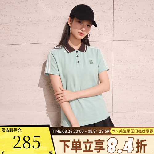 滔搏adidas阿迪达斯三叶草女子经典POLO衫运动休闲短袖T恤LD5570