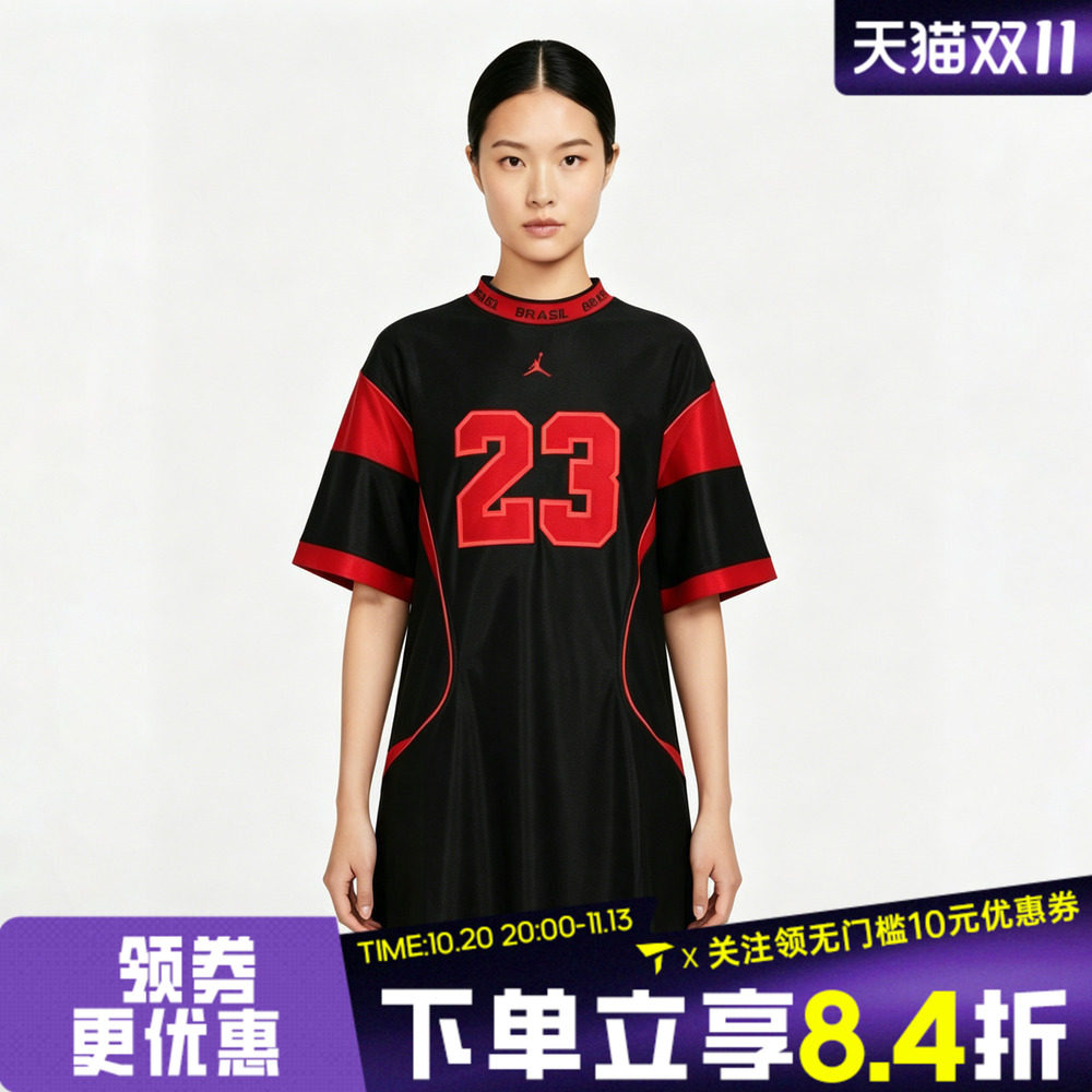 NIKE耐克女子潮流宽松舒适百搭运动休闲短款连衣裙II5396-010