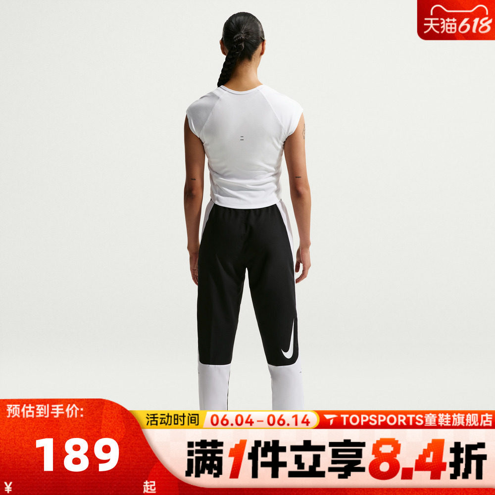 NIKE耐克女子AS TEMPO SWOOSH RUN DF运动休闲短袖T恤II5520-100