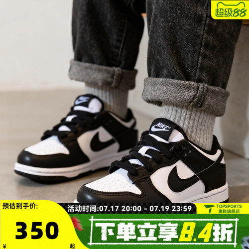 NIKE耐克男小童鞋DUNK LOW 儿童运动鞋休闲鞋板鞋CW1588-100