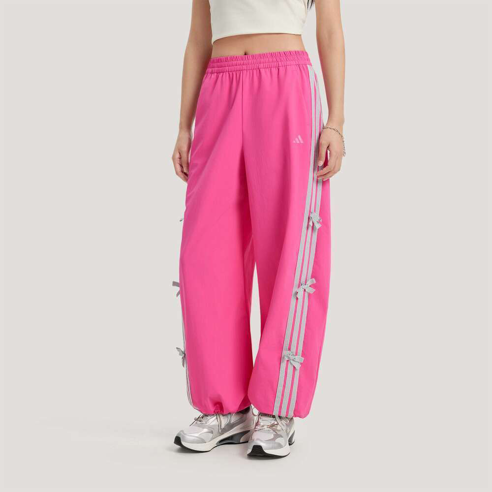 adidas阿迪达斯女子三条纹蝴蝶结宽松香蕉裤运动休闲长裤KR7597