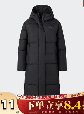 adidas阿迪达斯女子W PUFF L DOWN运动休闲羽绒服JV6197