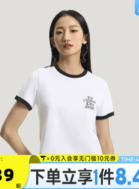 滔搏adidas阿迪达斯三叶草女子运动休闲短袖T恤KT3060