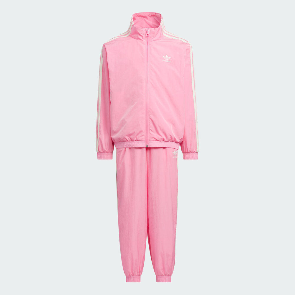 adidas阿迪三叶草男女童LK WV SET三条纹百搭运动休闲套装KS0619