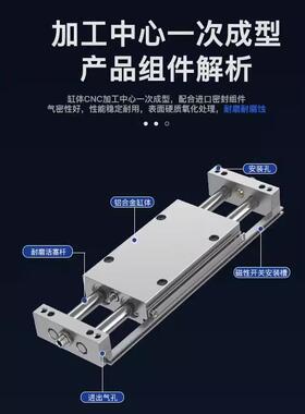 双杆双轴滑台气缸STWA10/16/20/25/32-25/50/75/100/150...