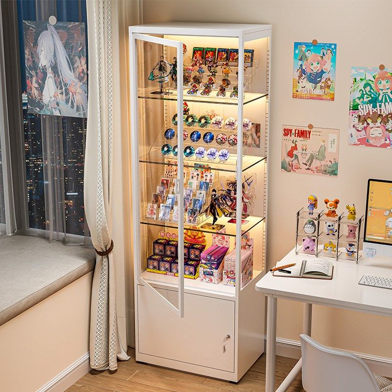 新手办展示d柜痛柜带灯透明谷子钢制收纳陈列柜客厅防尘铁皮柜玻,住宅家具,家用陈列柜,淘宝优惠券,粉丝福利购,淘宝优惠卷