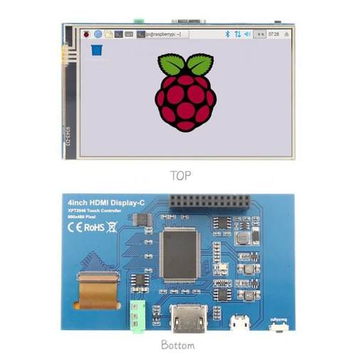 4寸树莓派HDMI显示器 Raspberry Pi触摸屏 IPS高清800X480 3B+/4B