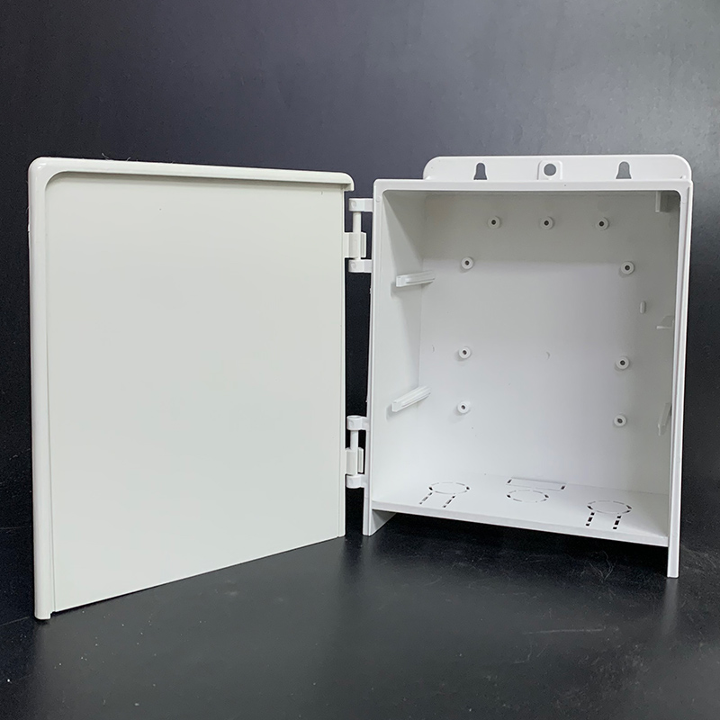 260翻盖合页式塑料防水盒室外防雨 监控电源盒 塑料弱电配电箱