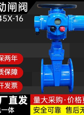 电动闸阀Z945X-n16法兰式闸阀软密封闸阀远程控制调节开关排污水