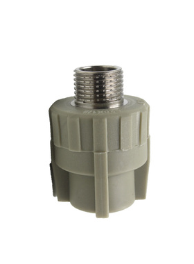 灰色PPR外丝直接4分6分1寸1.2寸1.5寸2寸7590直接接头ppr水管配件