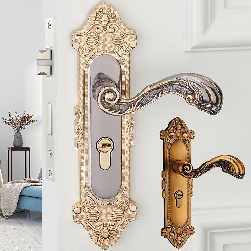 欧式室内房门锁家用卧室门实木门轴承静音执手锁具加厚实心门把手