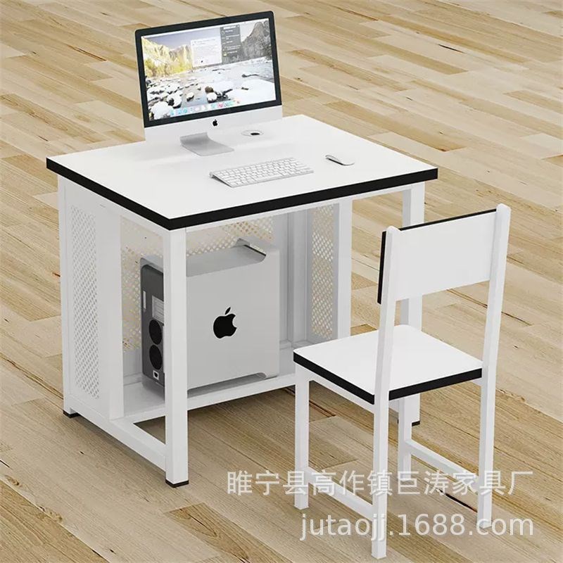 新款学校教室电脑桌多媒体微机室学生培训双人桌椅机房台式电脑桌