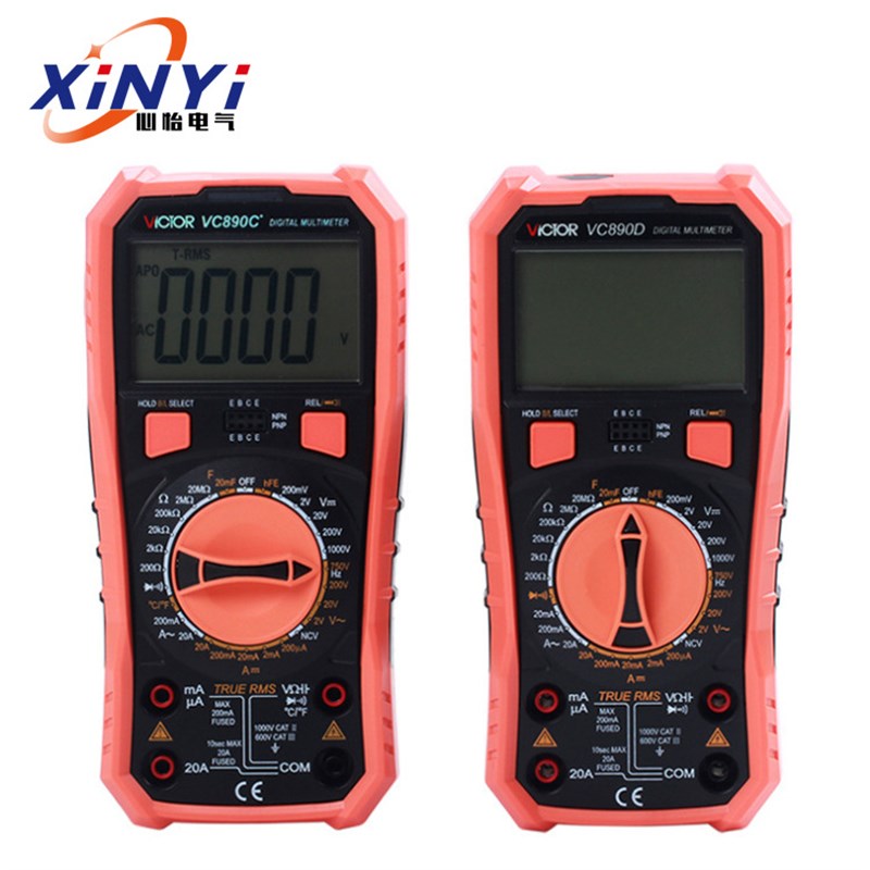 胜利万用表VC890D\VC890C+数字万用表高精度万能表电容防烧