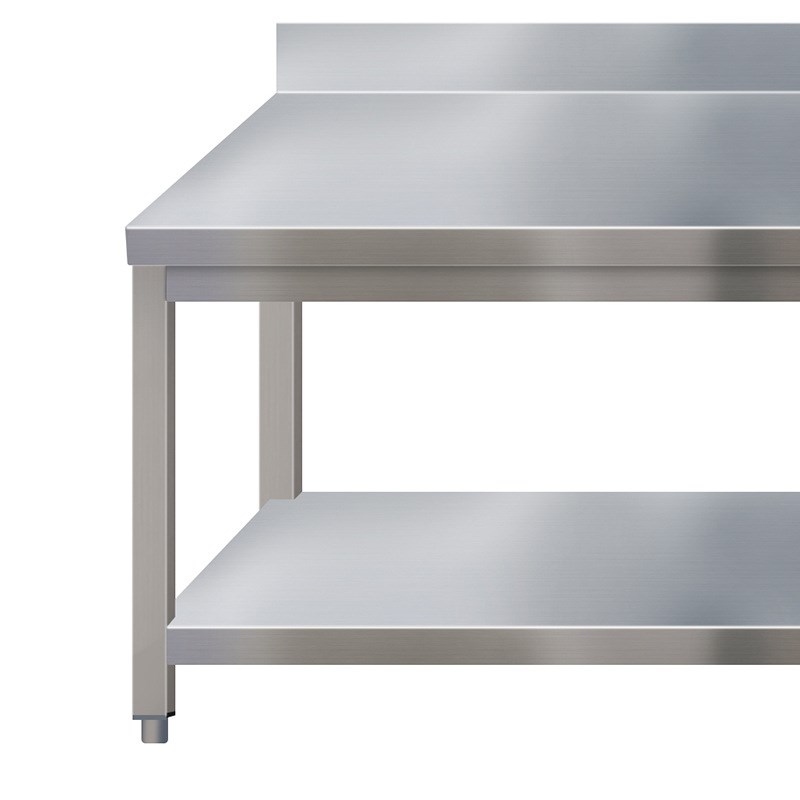 304加厚双层不锈钢工作台饭店厨房操作台工作桌打荷台打包装台面