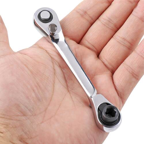 Mini 1/4 inch Double Ended Quick Socket Ratchet Wrench Rod S