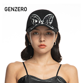 GENZERO「em」蝴蝶棒球帽男女同款 鸭舌帽复古遮阳弯檐帽子