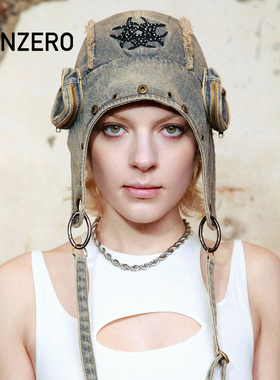 GENZERO「wright」明星同款牛仔虎头帽包包帽子男女同款牛仔帽