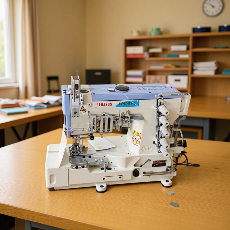 日本PEGASUS飞马W562PC三针五线绷缝机大方头坎车工业缝纫机