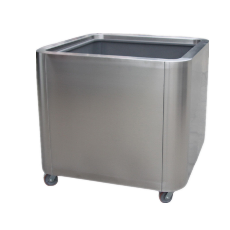 户外可移动不锈钢花箱公园街道花园金属景观大花盆种植槽