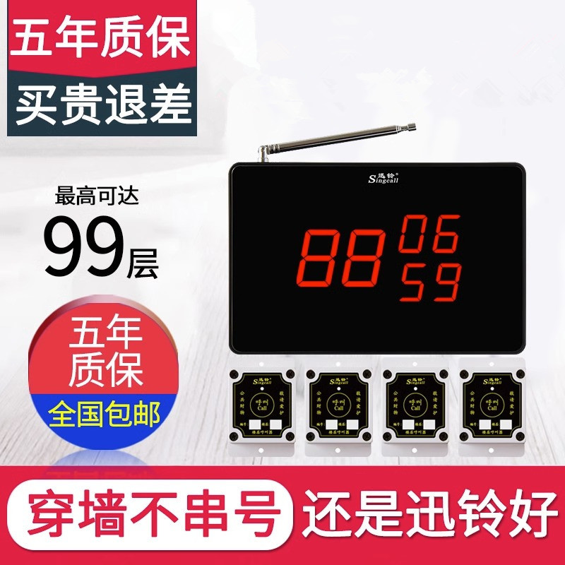 迅铃无线呼叫器工地呼叫铃楼层施趣味证书/奖状