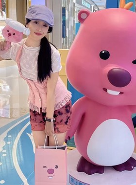 卡通Loopgy露比玻璃钢雕塑商场奶茶店游乐园服装店网红装饰大摆件
