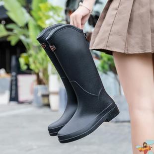 赶海厨房长筒软底雨靴 日系高筒雨鞋 女款 时尚 外穿防滑防水耐磨胶鞋