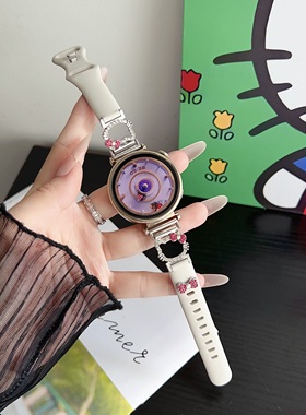 适用小米手环89Prokit猫头饰拼硅胶表带苹果iWatchS10腕带GT5GT4