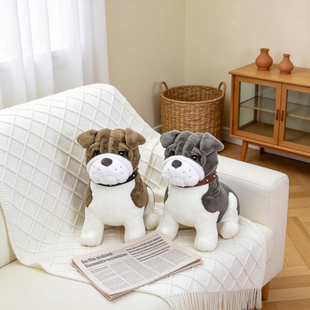 可爱沙皮狗公仔玩偶毛绒布娃娃玩偶玩具送女孩软萌夹腿抱枕玩具