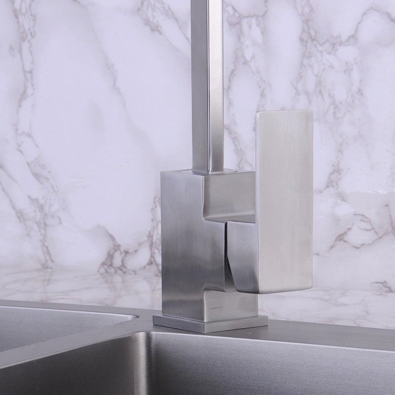 广东 方形扁管厨房水龙头SUS304不锈钢洗菜盆 冷热水槽龙头拉丝,家装主材,厨卫龙头配件,淘宝优惠券,粉丝福利购,淘宝优惠卷