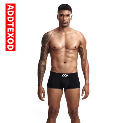 ADDTEXOD外贸新款男士内裤低腰无痕棉平角裤纯色男士平角内裤HOT