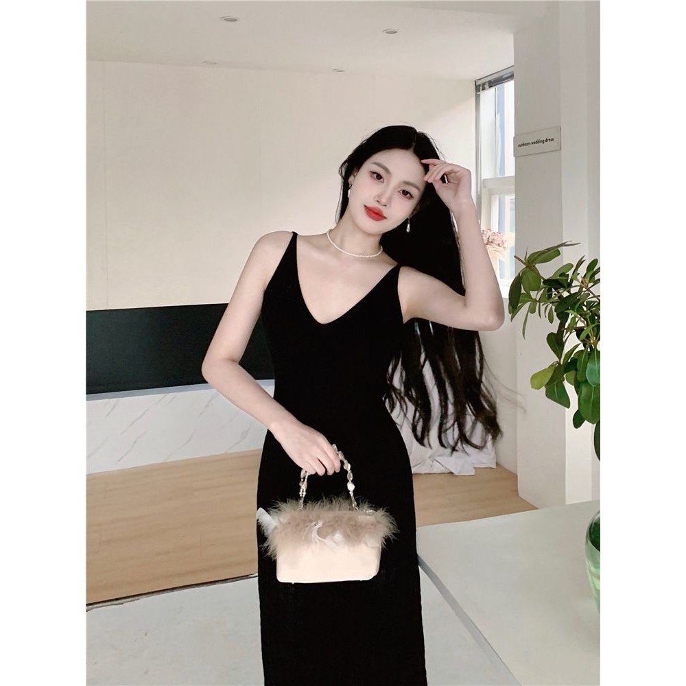 7487春季纯欲气质白色镂空麻花v领露背吊带裙内搭连衣裙包臀A字裙,女装/女士精品,连衣裙,淘宝优惠券,粉丝福利购,淘宝优惠卷