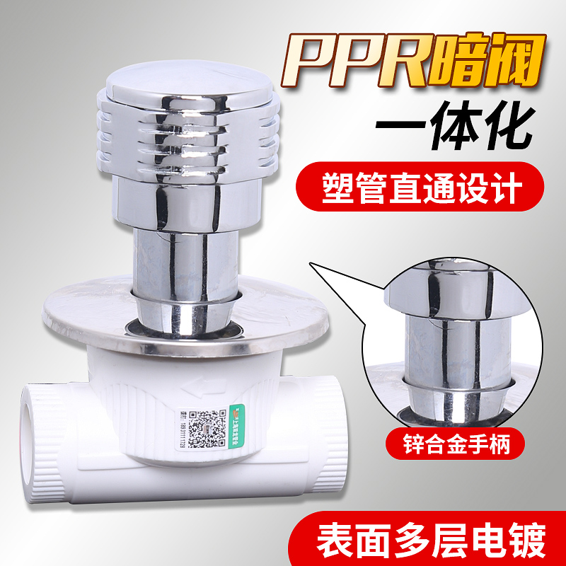 4分20 6分25PPR暗阀水管配件接头阀门热熔快开暗阀家装管件暗装阀