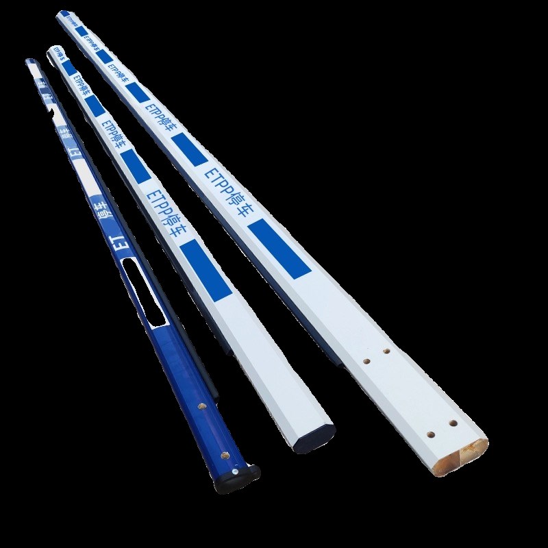 ETCP道闸杆蓝白停车场栏杆60X40水滴形道闸杆ETC一车一杆八角道闸