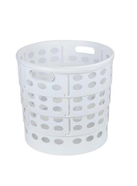 严收纳北欧可折叠洗衣篮卫生间脏衣物圆筒选篓伸缩夹缝便捷手提篮