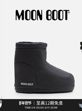 Moon Boot经典款男女同款不分左右黑色ICON橡胶低帮雪地靴
