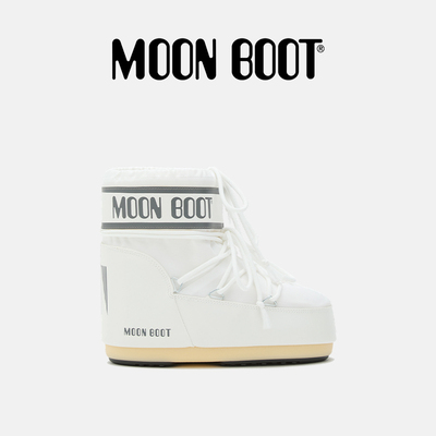 Moon Boot2025秋冬新款男女同款不分左右白色ICON尼龙低帮雪地靴