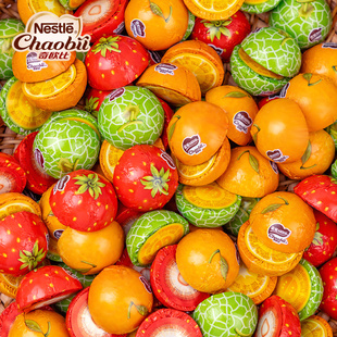 雀巢奇欧比软馅水果夹心巧克力草莓桔子哈密瓜味夹心新年巧克力